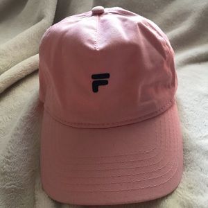 fila light pink baseball hat